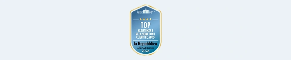 Sigillo blu a riconoscimento di un ottimo servizio ai clienti con scritto all'interno "ottima soddisfazione clienti " e quattro stelle gialle sopra la scritta